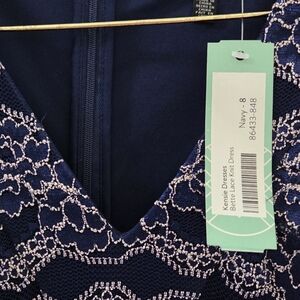 Kenzie Navy and Cream Lace Dress